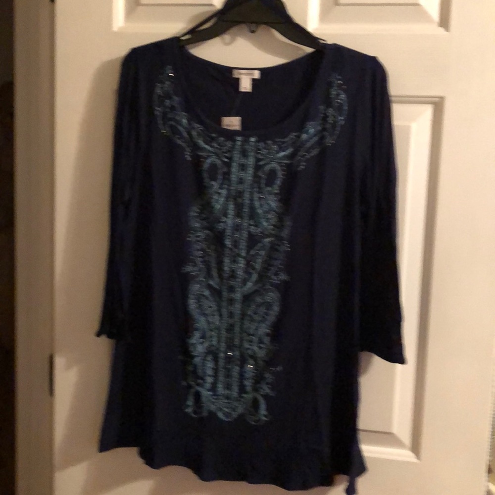 Navy blouse